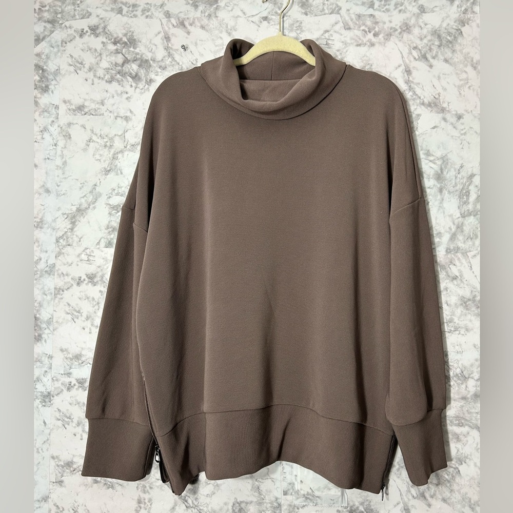 Simply Vera Vera Wang Brown Taupe Cowl Neck Sweater 56